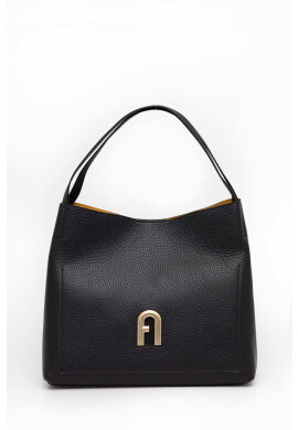 Furla Кожена чанта Primula в черно - Pepit.bg