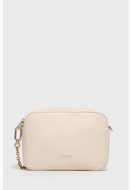 Furla Кожена чанта REAL MINI в кремаво - Pepit.bg