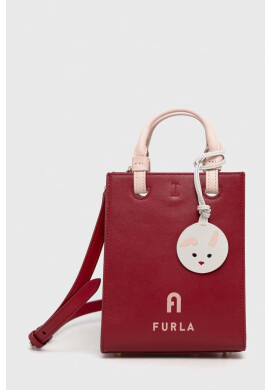 Furla Кожена чанта varsity style в червено - Pepit.bg