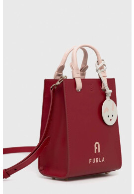 Furla Кожена чанта varsity style в червено - Pepit.bg