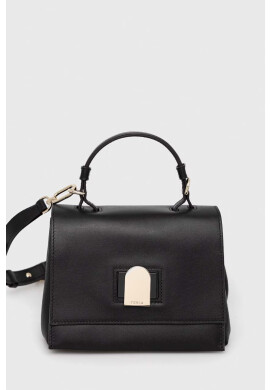 Furla Кожена чанта Vitello в черно - Pepit.bg