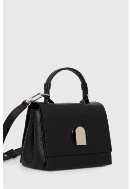 Furla Кожена чанта Vitello в черно - Pepit.bg