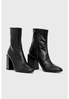 Furla Кожени боти Block Boot в черно с висок ток YD33FBK W36000 O6000 - Pepit.bg