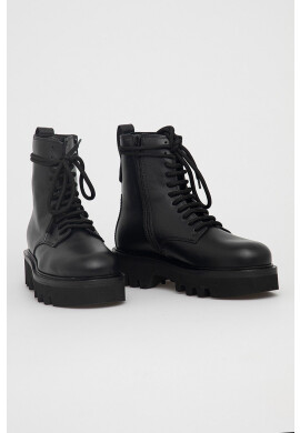 Furla Кубинки Rita Army Boot дамски в черно с равна подметка YE79FRI WU0000 O6000 - Pepit.bg