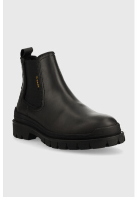 G-Star Raw Кожени боти челси Blake Chs Lea в черно с висок ток - Pepit.bg