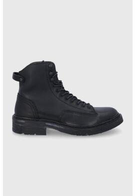 G-Star Raw Кожени кубинки мъжки в черно - Pepit.bg