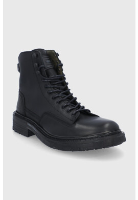 G-Star Raw Кожени кубинки мъжки в черно - Pepit.bg