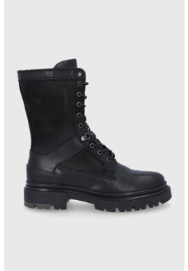 G-Star Raw Кожени кубинки дамски в черно с платформа - Pepit.bg