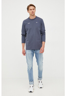 G-Star Raw Памучен суичър в тъмносиньо с изчистен дизайн - Pepit.bg
