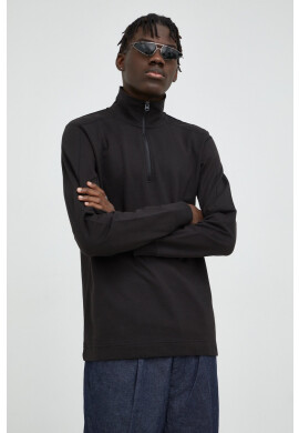 G-Star Raw Памучен суичър в черно с изчистен дизайн - Pepit.bg