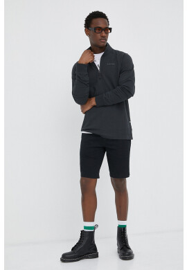 G-Star Raw Памучен суичър в сиво с изчистен дизайн - Pepit.bg