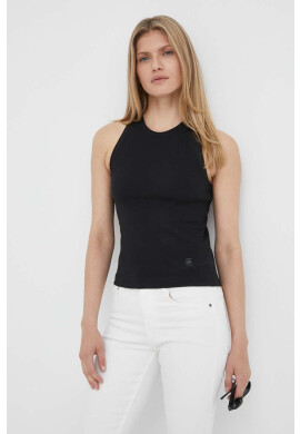 G-Star Raw Памучен топ в черно - Pepit.bg