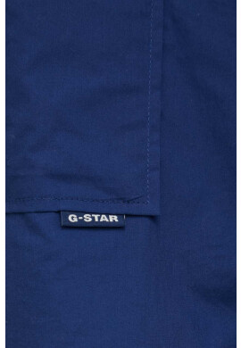 G-Star Raw Памучна риза дамска в синьо със стандартна кройка с класическа яка - Pepit.bg