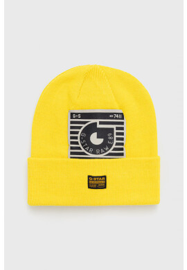 G-Star Raw Памучна шапка в жълто от памук - Pepit.bg