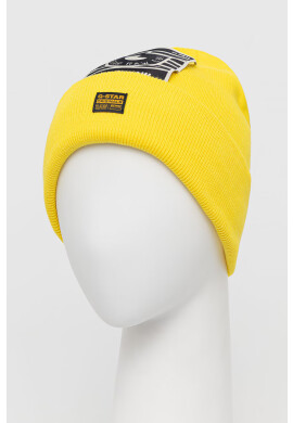 G-Star Raw Памучна шапка в жълто от памук - Pepit.bg