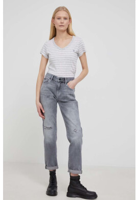 G-Star Raw Памучна тениска в сиво - Pepit.bg