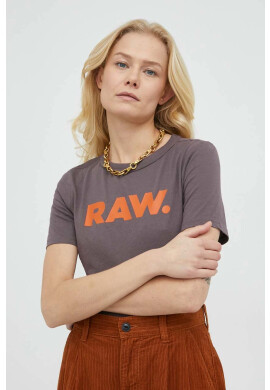 G-Star Raw Памучна тениска в лилаво - Pepit.bg
