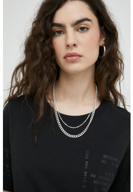 G-Star Raw Памучна тениска в черно - Pepit.bg