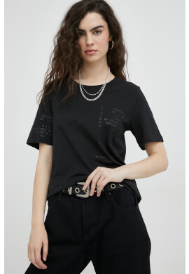 G-Star Raw Памучна тениска в черно - Pepit.bg
