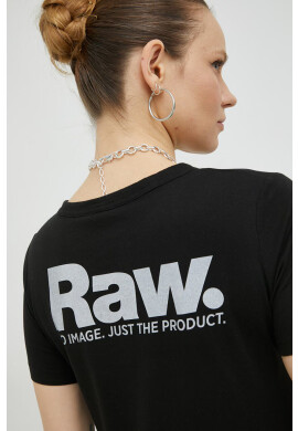 G-Star Raw Памучна тениска в черно - Pepit.bg