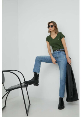 G-Star Raw Памучна тениска в бяло - Pepit.bg