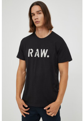 G-Star Raw Памучна тениска в зелено с принт - Pepit.bg