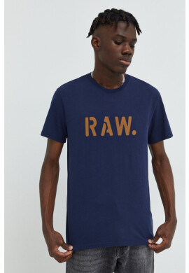 G-Star Raw Памучна тениска в зелено с принт - Pepit.bg