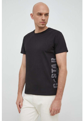 G-Star Raw Памучна тениска в черно с принт - Pepit.bg
