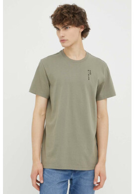 G-Star Raw Памучна тениска в зелено с принт - Pepit.bg