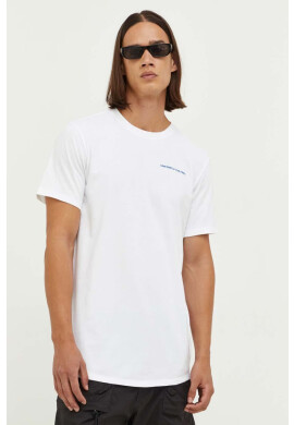 G-Star Raw Памучна тениска в бяло с принт - Pepit.bg