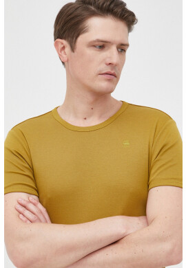 G-Star Raw Памучна тениска (2 броя) в зелено с изчистен дизайн - Pepit.bg