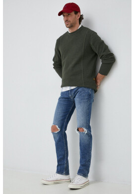 G-Star Raw Пуловер мъжки в зелено от лека материя - Pepit.bg