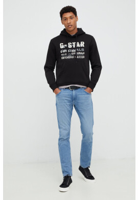 G-Star Raw Суичър в черно с изчистен дизайн - Pepit.bg
