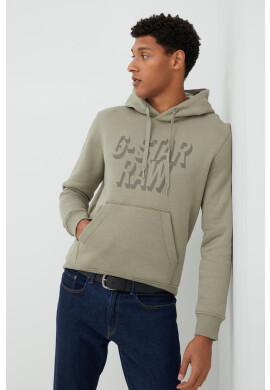 G-Star Raw Суичър в зелено с изчистен дизайн - Pepit.bg