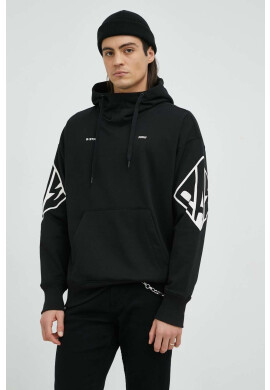 G-Star Raw Суичър в черно с качулка с принт - Pepit.bg