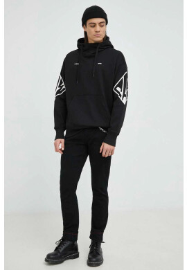 G-Star Raw Суичър в черно с качулка с принт - Pepit.bg