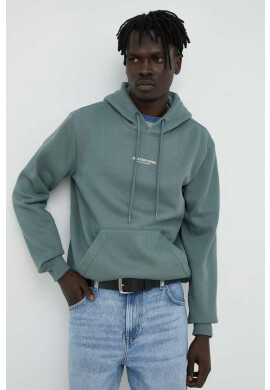 G-Star Raw Суичър в зелено с качулка с принт - Pepit.bg