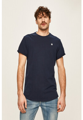 G-Star Raw Памучна тениска в тъмносиньо с изчистен дизайн - Pepit.bg