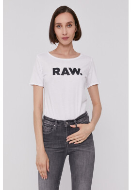 G-Star Raw Тениска дамска в бяло - Pepit.bg