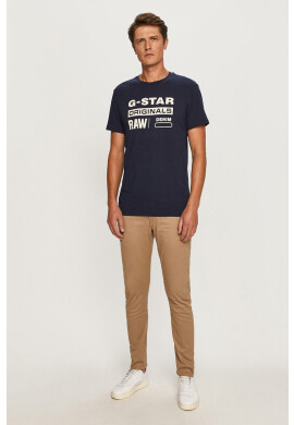 G-Star Raw Тениска в червено с изчистен дизайн - Pepit.bg