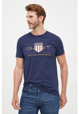 Gant Памучна тениска в розово - Pepit.bg
