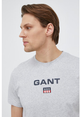 Gant Памучна тениска в бяло - Pepit.bg