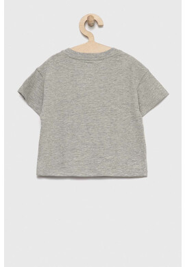 Gap Детска памучна тениска x smiley world в сиво - Pepit.bg
