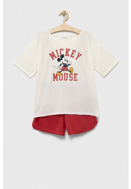 Gap Детска пижама x Disney в розово с принт - Pepit.bg