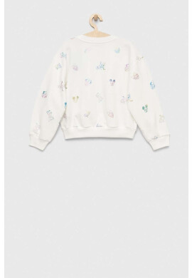 Gap Детски суичър x Disney в бяло с десен - Pepit.bg