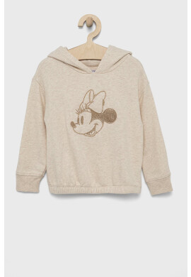 Gap Детски суичър X Disney в червено с качулка с принт - Pepit.bg