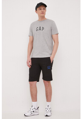 Gap Памучна тениска в сиво с десен - Pepit.bg