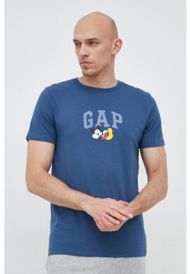Gap Памучна тениска x Disney в тъмносиньо с принт - Pepit.bg