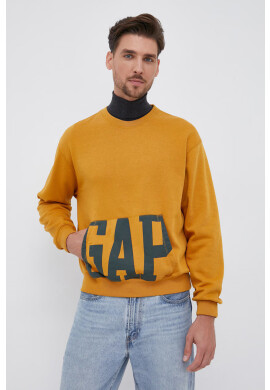 Gap Суичър мъжки в жълто с принт - Pepit.bg