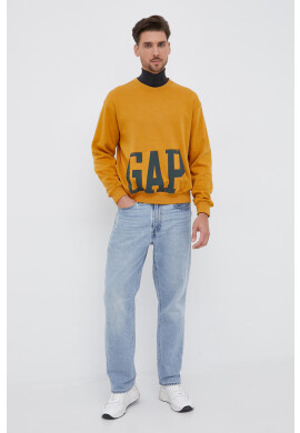 Gap Суичър мъжки в жълто с принт - Pepit.bg